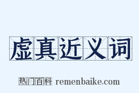 虚真近义词是什么意思的图片